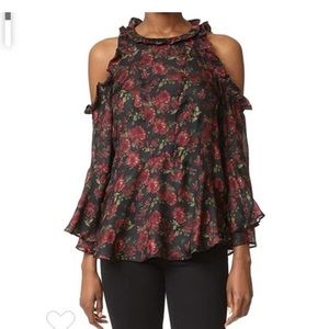 IRO cut out floral blouse XS